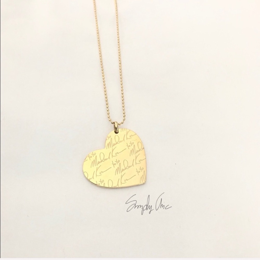 NWT authentic MK gold tone heart pendant - Picture 4 of 6
